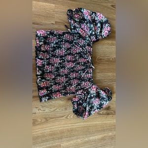Floral Chocolate Crop Top